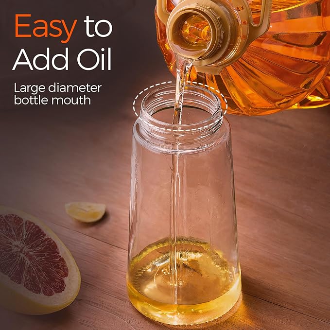 Vstylehunt SmartPour 2-in-1 Oil Dispenser & Sprayer | Refillable | Cooking, Salad & BBQ Bottle