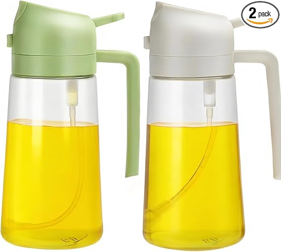 Vstylehunt SmartPour 2-in-1 Oil Dispenser & Sprayer | Refillable | Cooking, Salad & BBQ Bottle