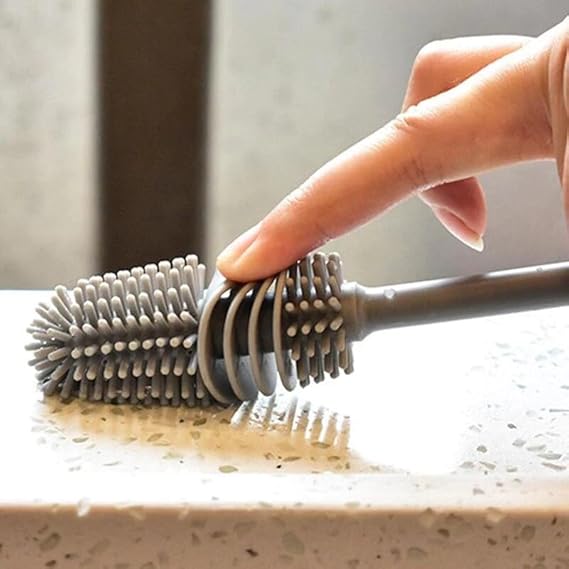 Vstylehunt DeepClean Bottle Brush | Long Handle Cleaning Brush | 360° Cleaning for Bottles & Jars