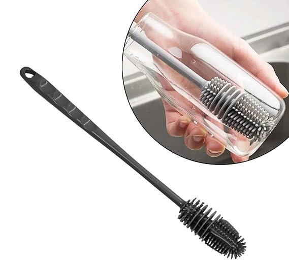 Vstylehunt DeepClean Bottle Brush | Long Handle Cleaning Brush | 360° Cleaning for Bottles & Jars