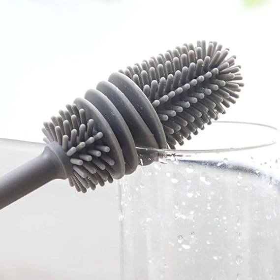 Vstylehunt DeepClean Bottle Brush | Long Handle Cleaning Brush | 360° Cleaning for Bottles & Jars