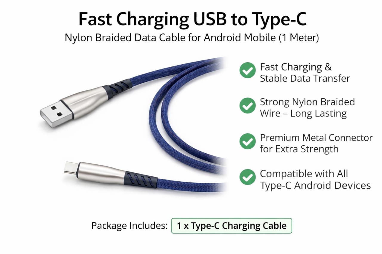 Type C Cable With Cable Protcter