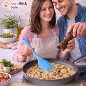 Vstylehunt FlexiPro Silicone Spatula | Heat Resistant | Non-Stick Baking & Cooking Tool (Blue)