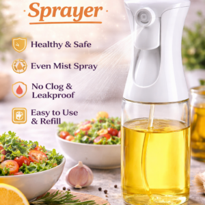 Vstylehunt SmartMist Oil Dispenser Spray Bottle | Food Grade | Refillable | Cooking, Salad & BBQ Oil Sprayer