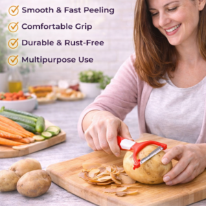 Vstylehunt SharpEdge Vegetable Peeler | Stainless Steel Blade | Easy Grip Kitchen Peeler