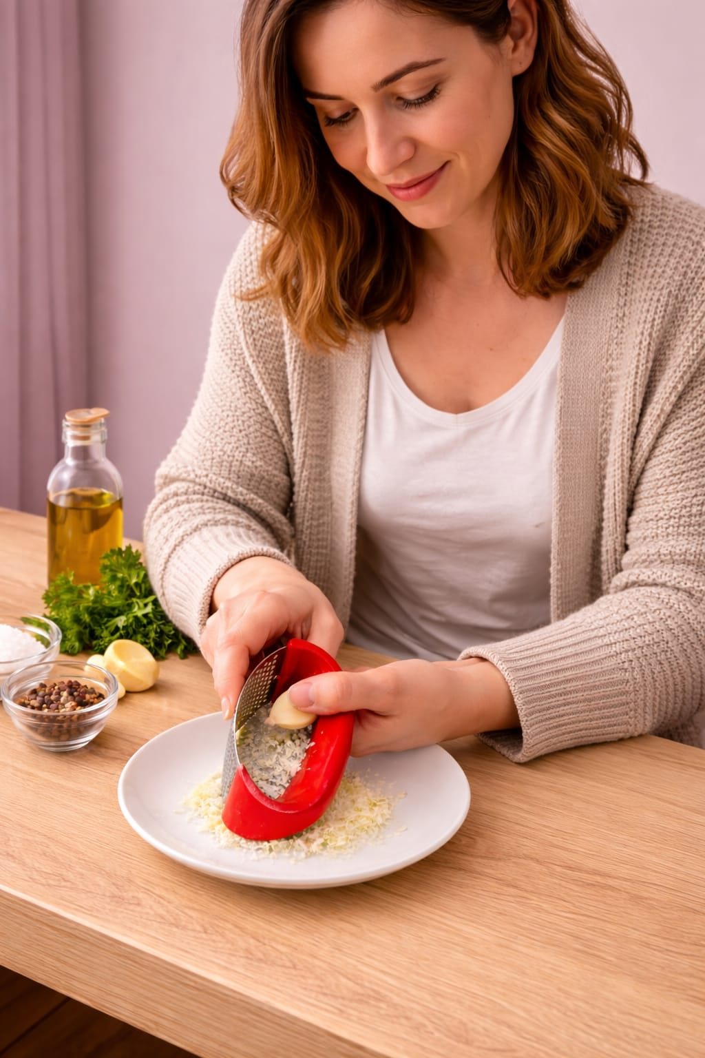 Vstylehunt CrushPro Garlic Press | Stainless Steel | Easy Squeeze Ginger & Garlic Crusher