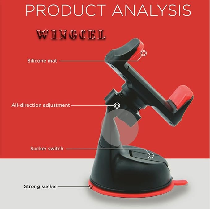 Car Dashboard Mobile Holder With Strong Suction Cup – 360° Rotatable Car Phone Mount, Universal Dashboard Mobile Stand for Car, Anti-Slip Adjustable Smartphone Holder with Powerful Vacuum Suction, Stable Car Mobile Holder for GPS Navigation, Hands-Free Calling & Safe Driving In Multicolor (Copy)