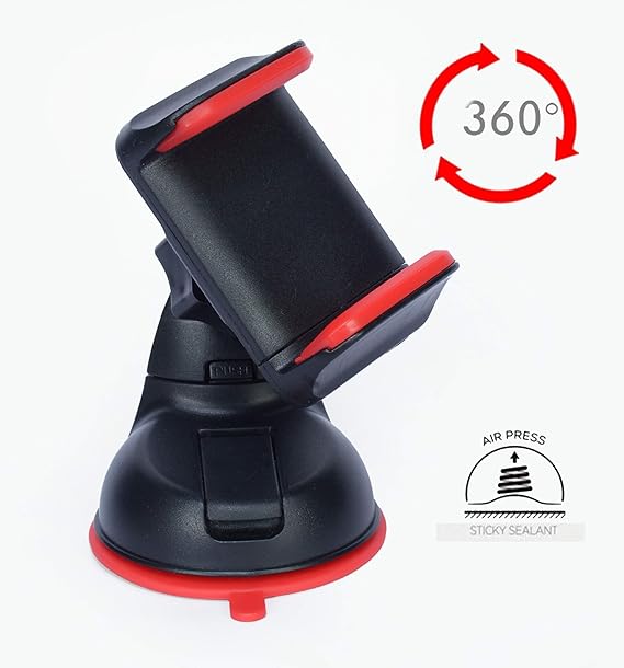 Car Dashboard Mobile Holder With Strong Suction Cup – 360° Rotatable Car Phone Mount, Universal Dashboard Mobile Stand for Car, Anti-Slip Adjustable Smartphone Holder with Powerful Vacuum Suction, Stable Car Mobile Holder for GPS Navigation, Hands-Free Calling & Safe Driving In Multicolor (Copy)