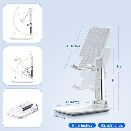 Vstylehunt SmartStand Mobile Holder for Desk | Adjustable Phone Stand | Foldable Desktop Stand